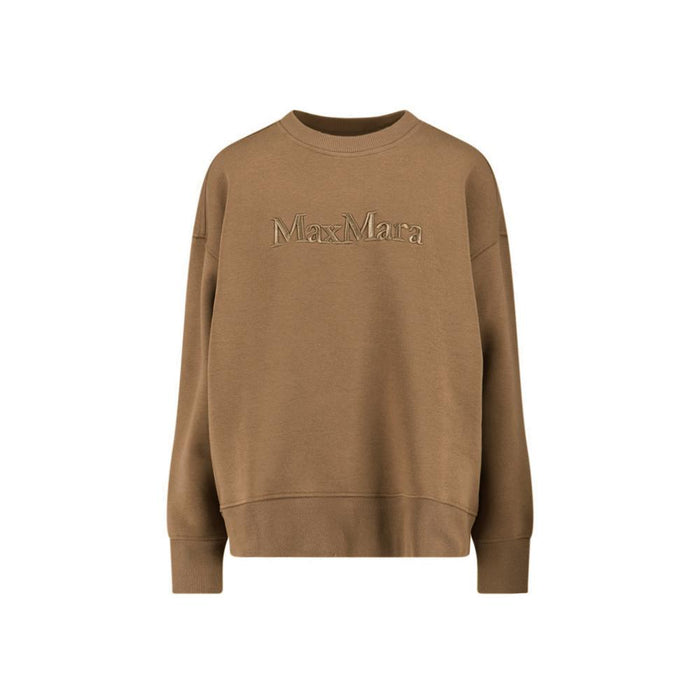 Max Mara MONZA Fleece Sweatshirt Biscuit Brown 2529926013 002