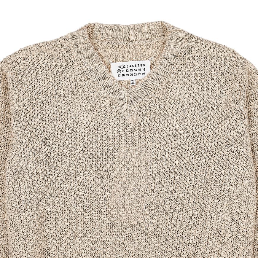Maison Margiela Hemp Basket Weave Knit Sweatshirt for Women