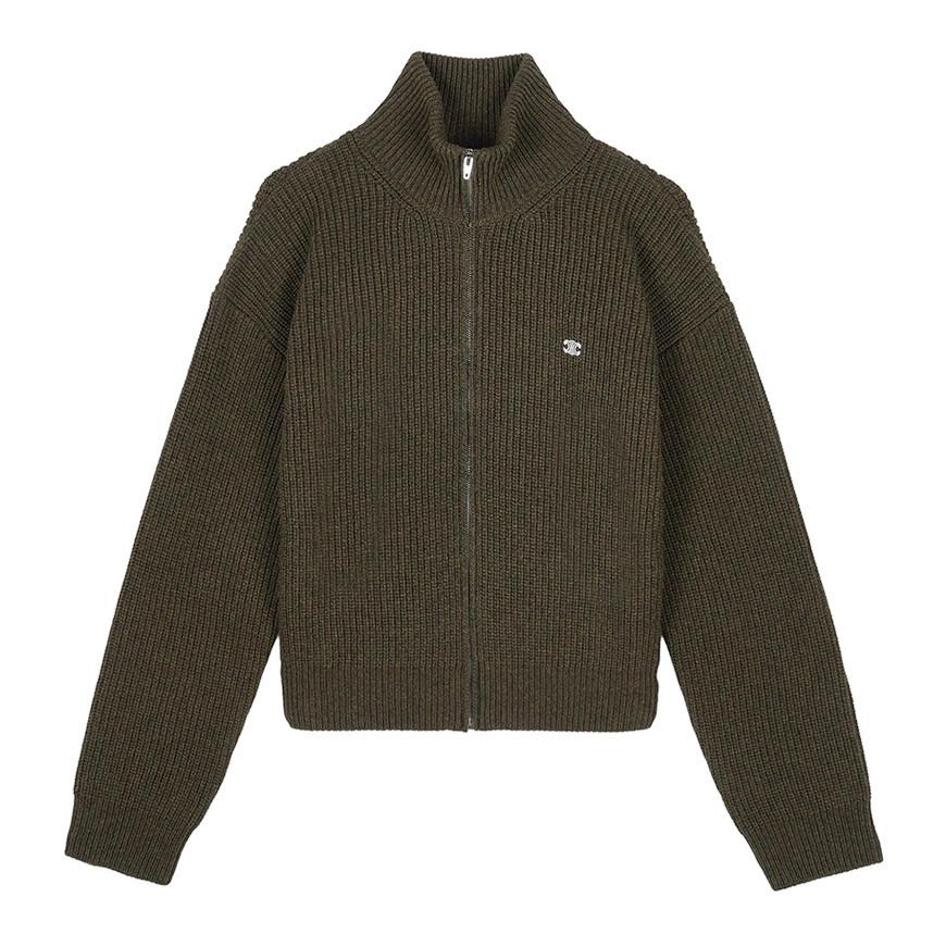 CELINE Men’s Triomphe Trucker Knit Sweater Navy Wool