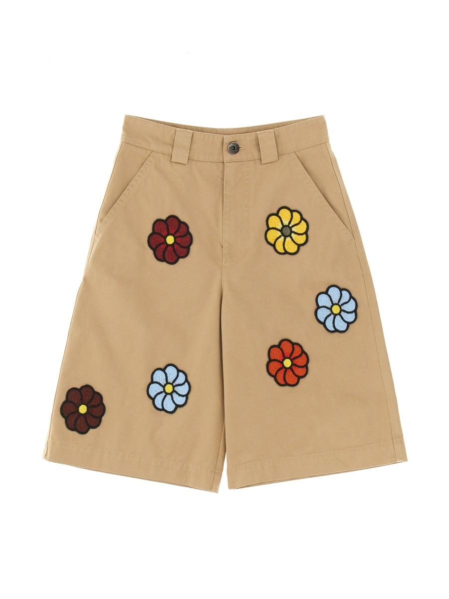 Moncler Black Cotton Logo Trim Short Shorts