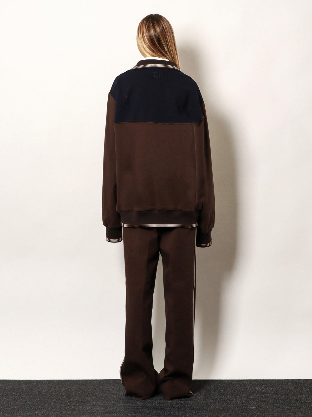 Miu Miu Cotton Logo Sweatshirt Black Women’s Top