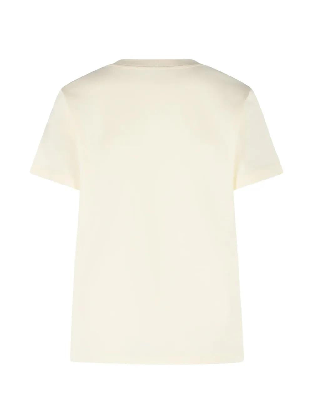 Moncler Short Sleeve Cotton T-Shirt White Women’s