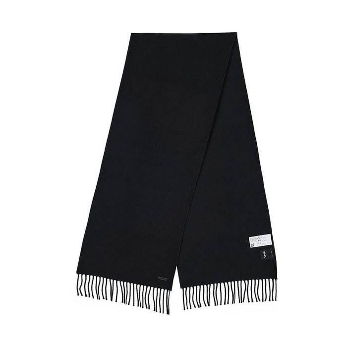 HUGO BOSS Men’s Logo Patch Wool Scarf 50517218 001
