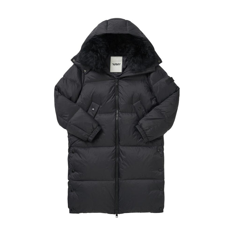 Yves Salomon Army Lamb Wool Collar Trim Women’s Down Puffer Jacke 26W 23WFM06000