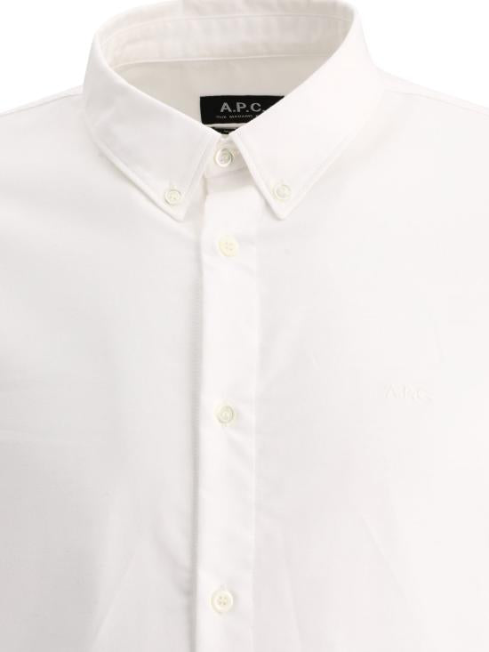 A.P.C. White Long Sleeve Shirt