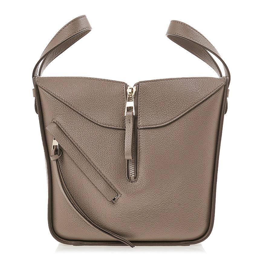LOEWE Compact Hammock Leather Tote Bag Women Brown A538 H13X 23