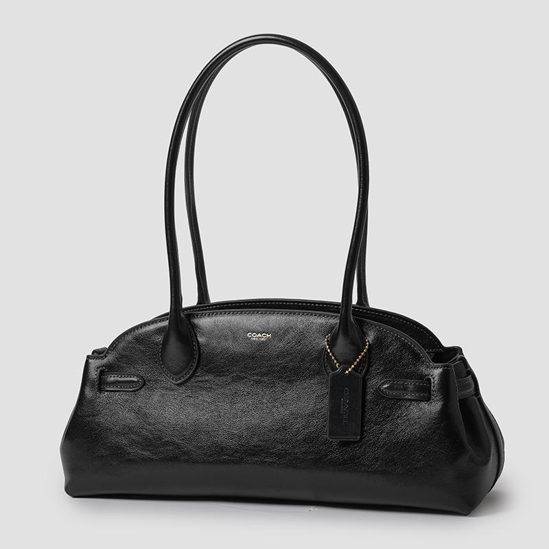 Coach Empire Carryall 34 Shoulder Bag Black Leather