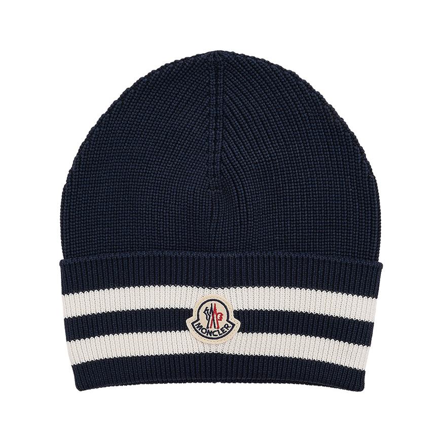 Moncler Men’s Stripe Cuff Beanie 3B00019 M1393 77D