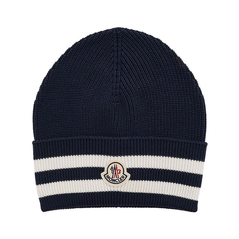Moncler Men’s Stripe Cuff Beanie 3B00019 M1393 77D