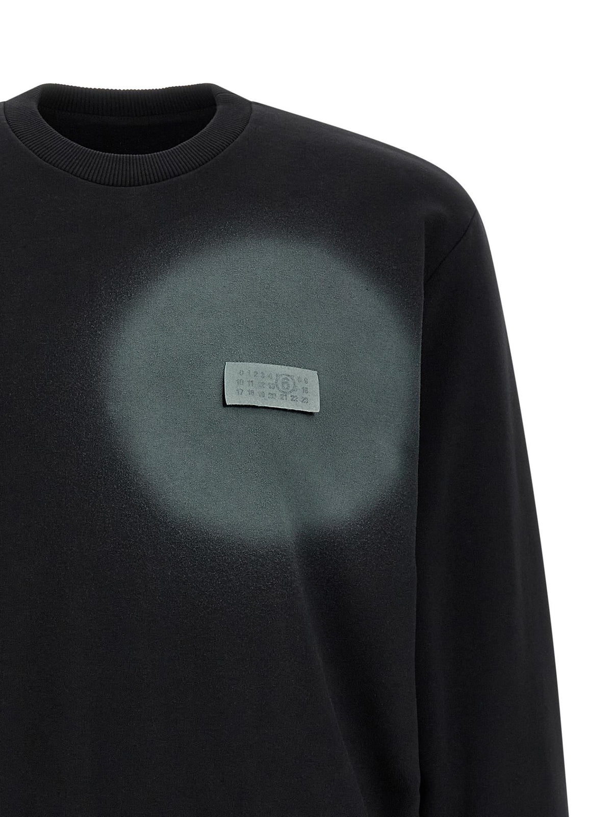 Maison Margiela Black Cotton Crewneck Sweatshirt for Men