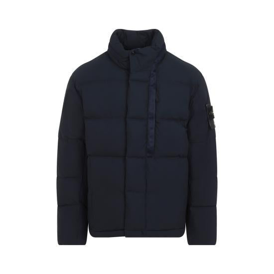 STONE ISLAND Cotton Nylon Tela Down Jacket 4100046 S0462 V0020 NAVY BLUE DOM