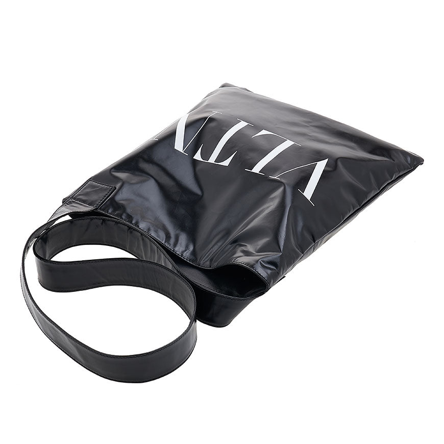 VALENTINO Garavani VLTN Logo Leather Shoulder Bag Black Unisex Crossbody