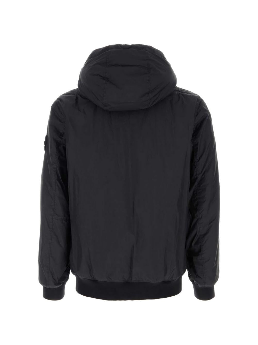 STONE ISLAND Black Casual Bomber Jacket for Men