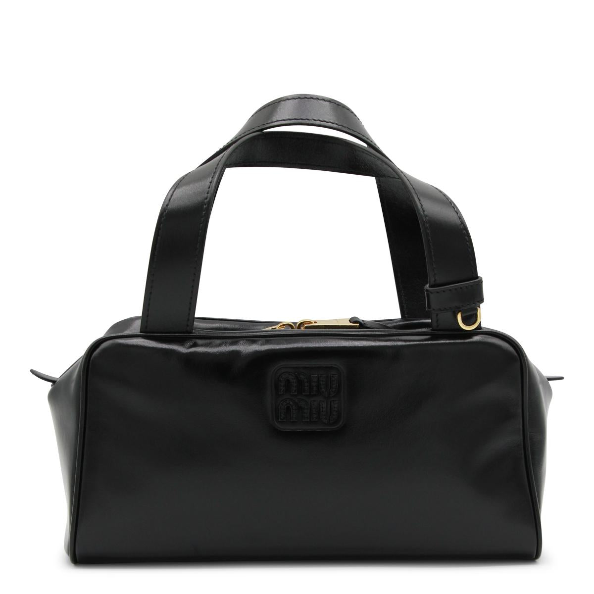 Miu Miu Black Leather Tote Bag