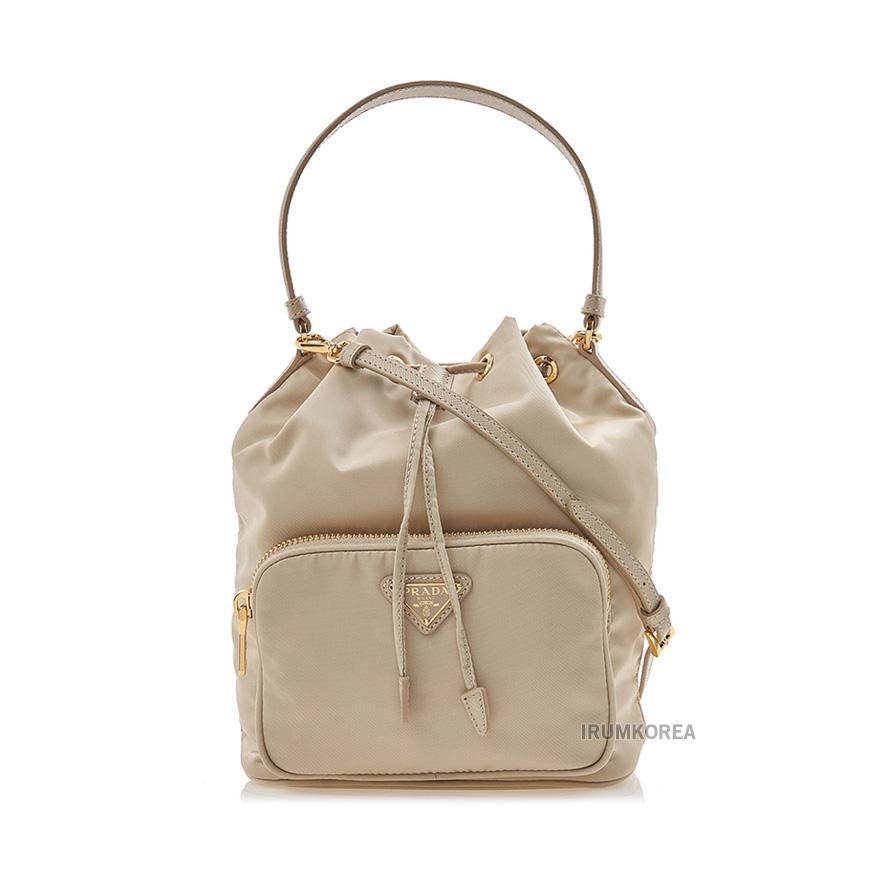 PRADA Duet Re-Nylon Bucket Shoulder Bag for Women 1BH038 RV44 F0F24 UOO