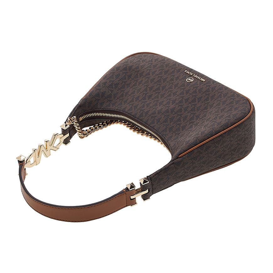 Michael Kors Piper Shoulder Bag Brown Monogram Canvas Handbag