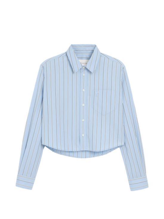 AMI Cashmere Blue Ivory Cotton Shirt