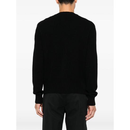 AMI Black Knit Cardigan for Men