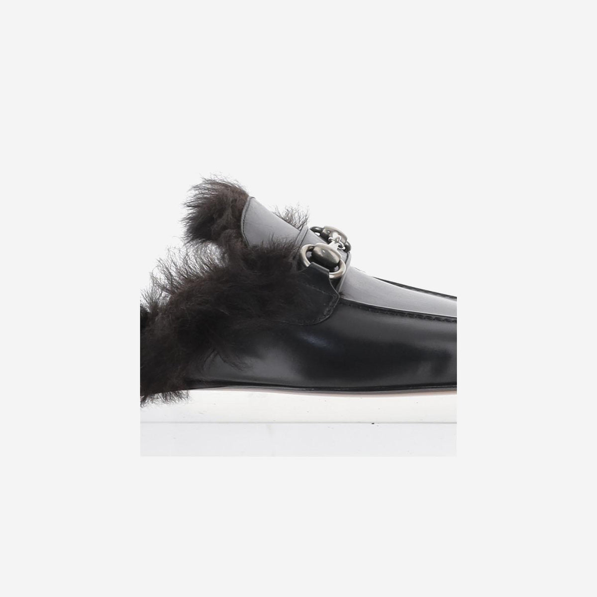 GUCCI Black Leather Slide Slippers for Men