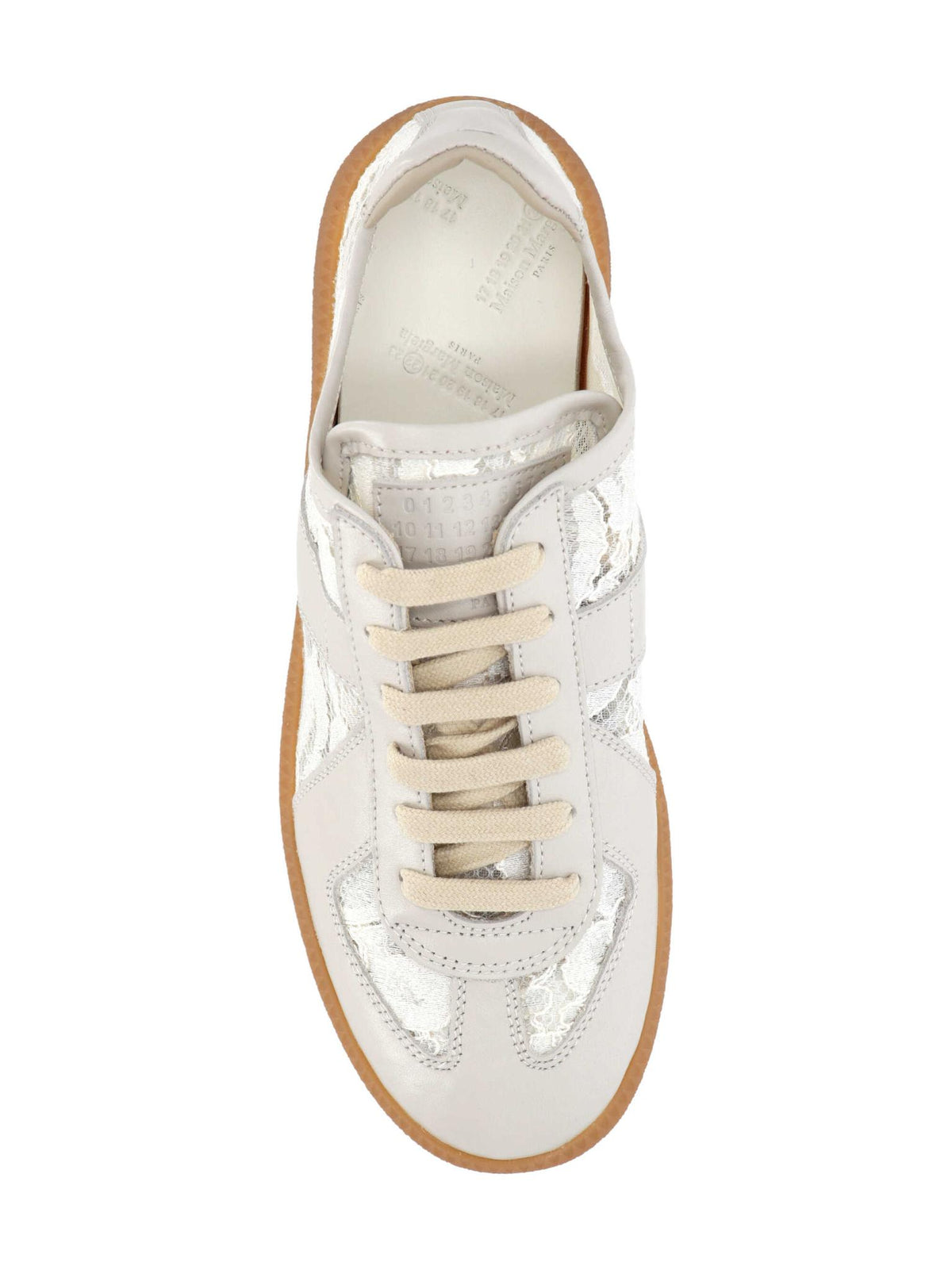 Maison Margiela White Leather Low-Top Sneakers