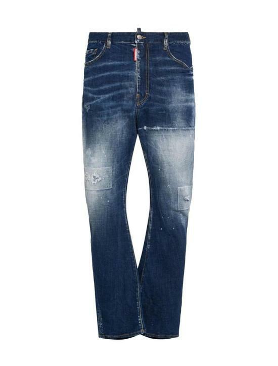 Dsquared2 Dark Wash White Line London Bro Jeans S71LB1580 S30664 470