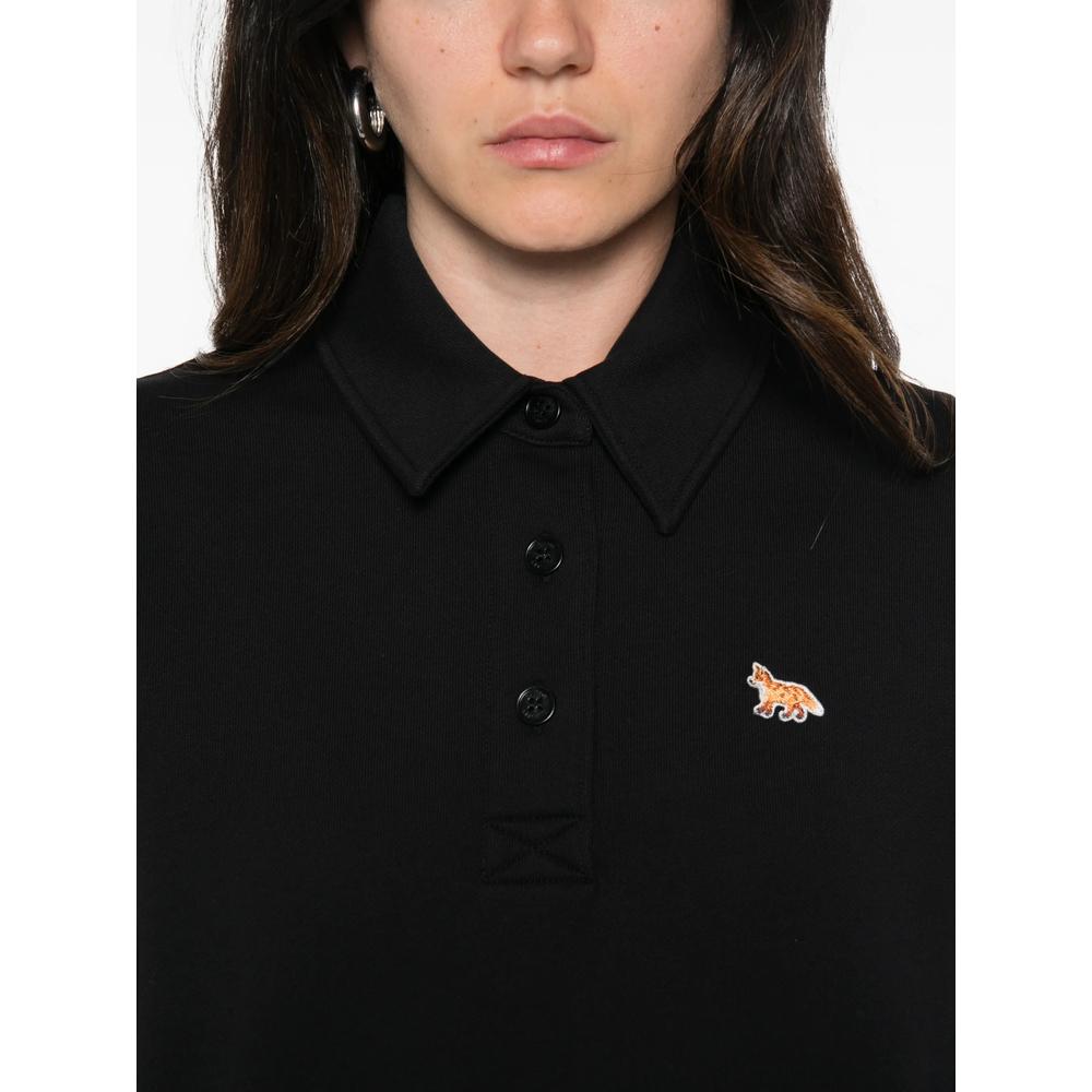 Maison Kitsune Black Cotton Logo Sweatshirt for Women