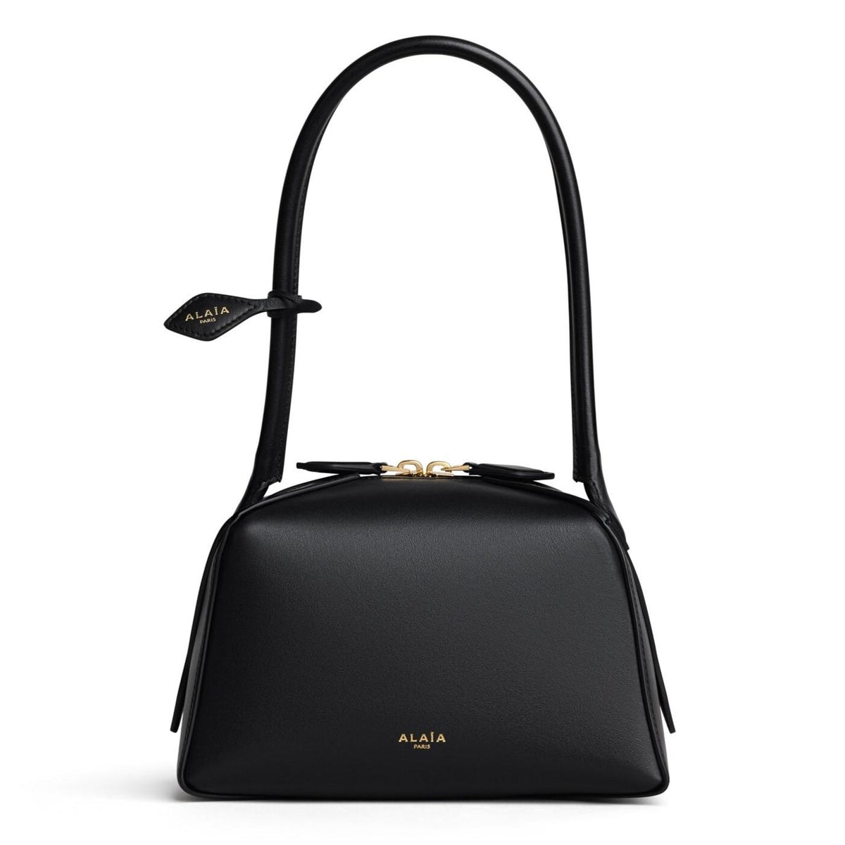 ALAIA Le Bulldog Small Black Leather Shoulder Bag
