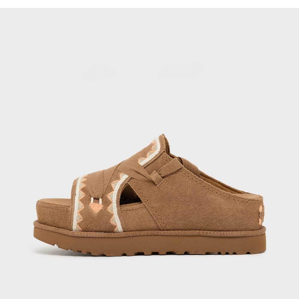 Ugg Golden Family Bohemian Strap Sandals Women Chestnut Multi