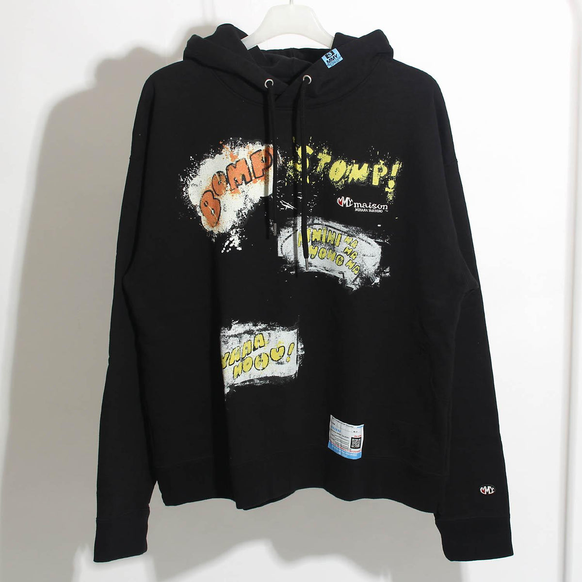 Maison Mihara Yasuhiro Black Word Balloon Hoodie Men's