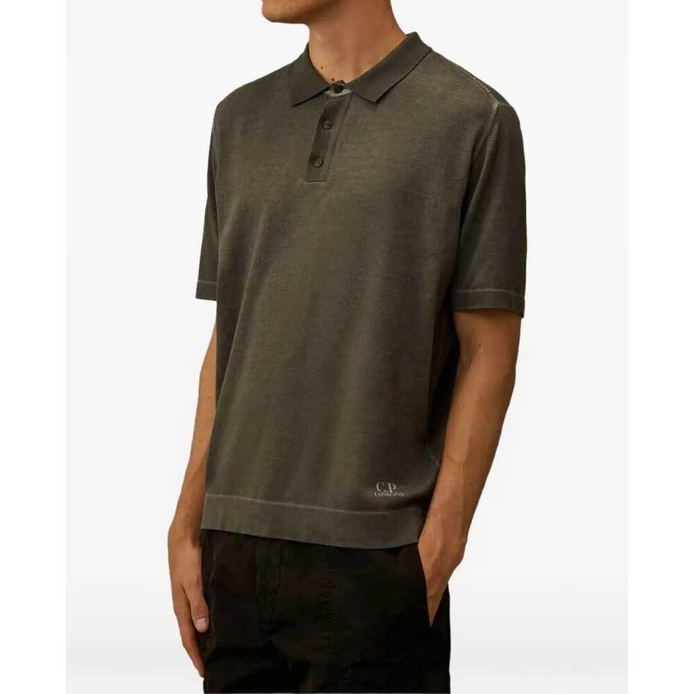 CP Company Crepe Double Dyed Short Sleeve Polo T-Shirt 20CMKN204A 110646S 644