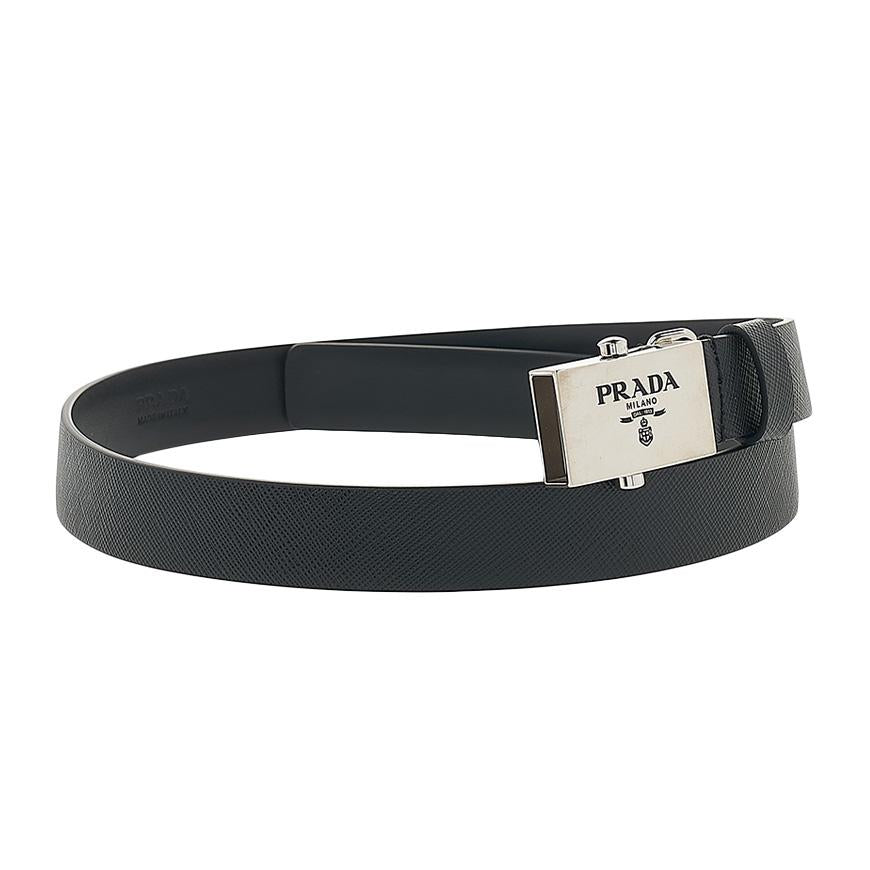 PRADA Saffiano Leather Belt Women’s Brown