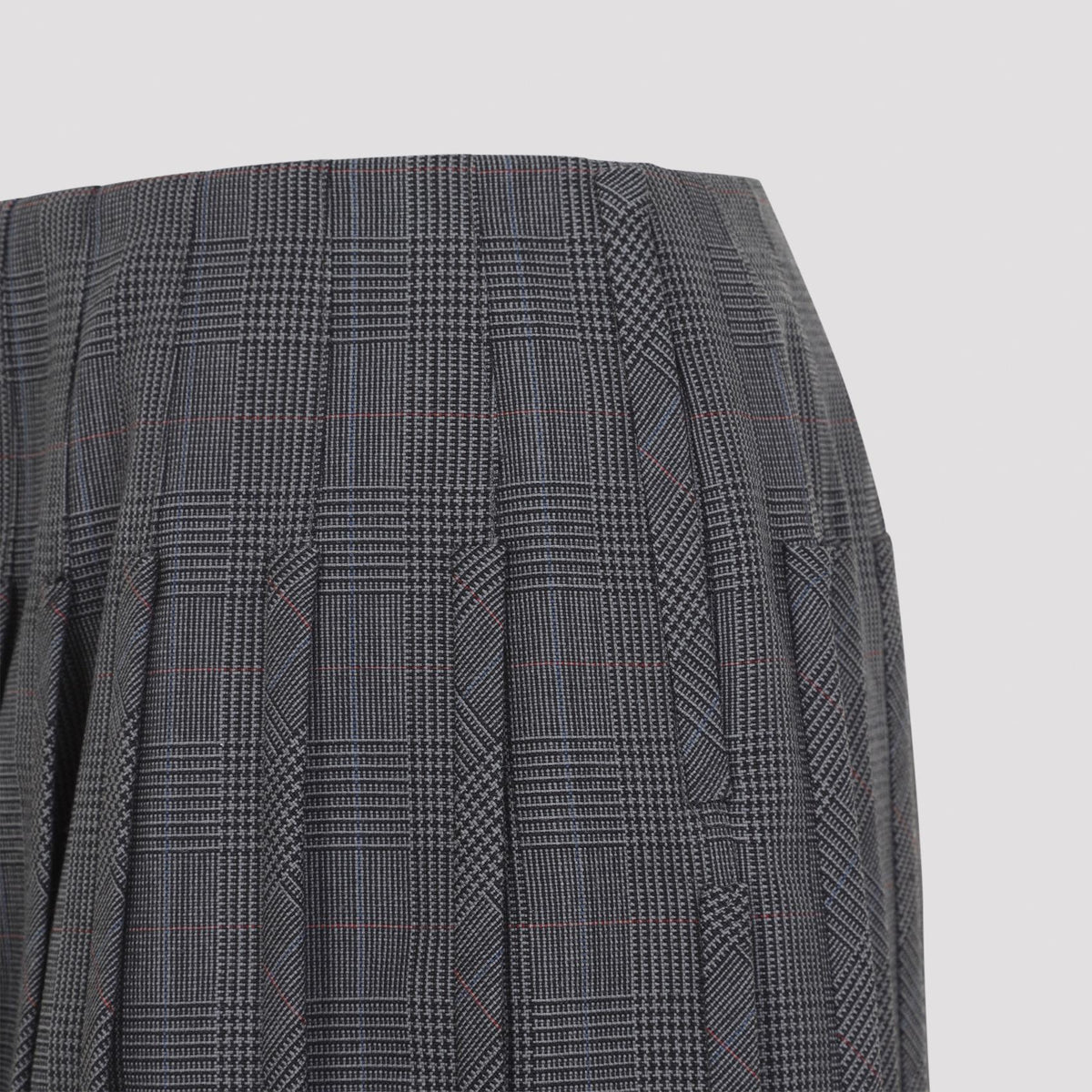 THOM BROWNE Gray Wool Mini Skirt
