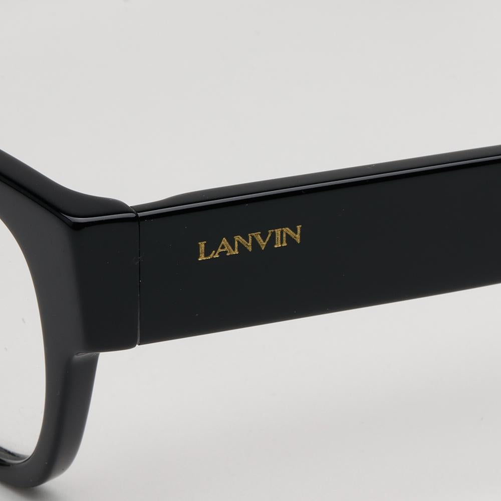 Lanvin Black Acetate Thick-Rim Eyeglass Frames Unisex LNV2601 001
