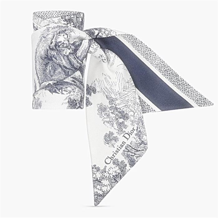DIOR Toile de Jouy Sauvage Mitzah Silk Scarf 15JOU106I602 C545
