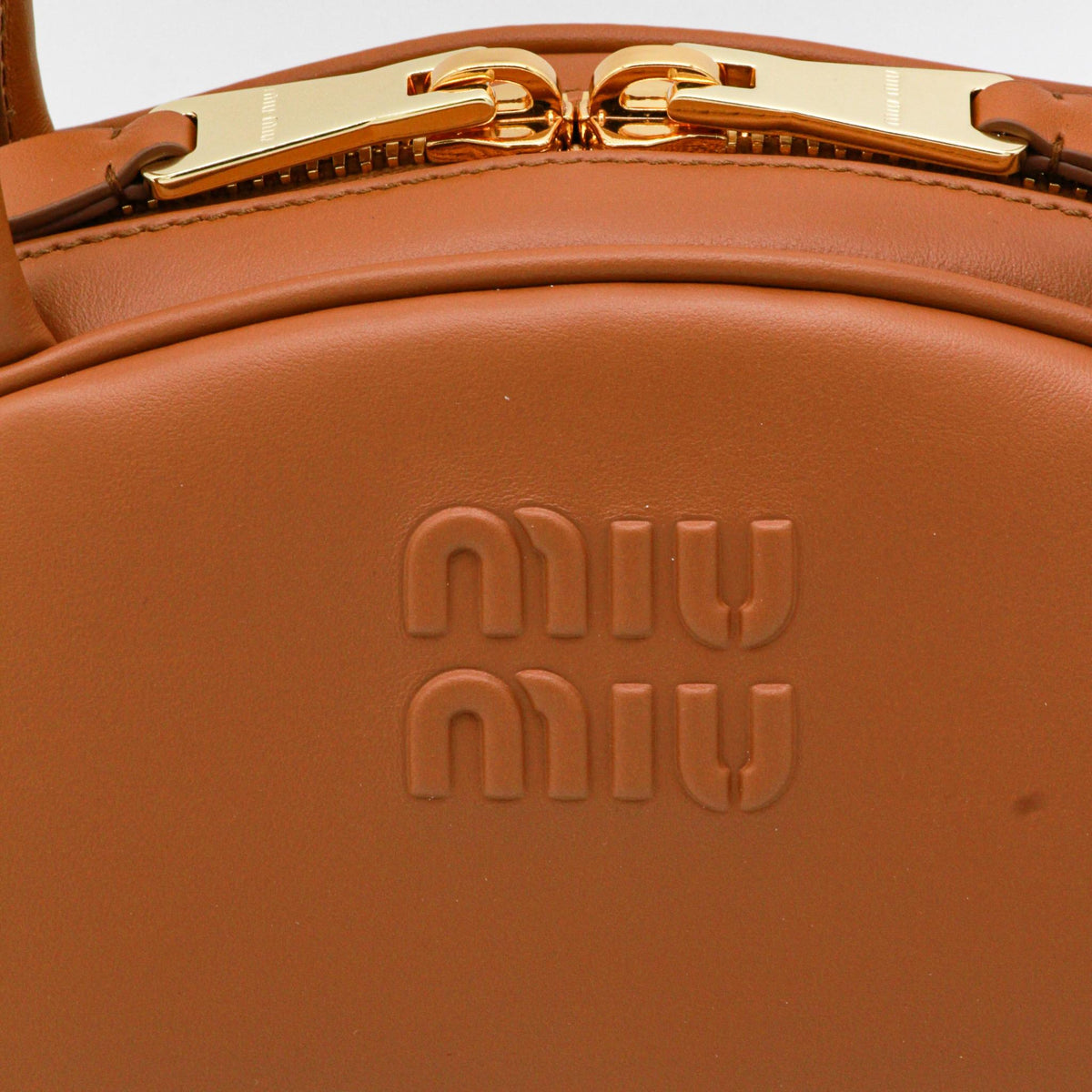 Miu Miu Leather Shoulder Bag Cream