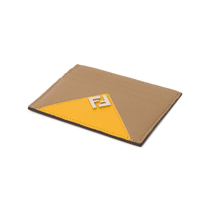 FENDI Leather Card Holder for Men Black Brown