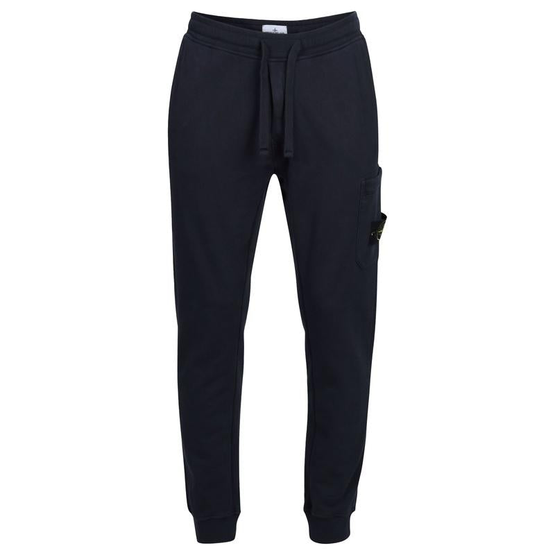 STONE ISLAND Organic Cotton Fleece Men's Jogger Sweatpants Black