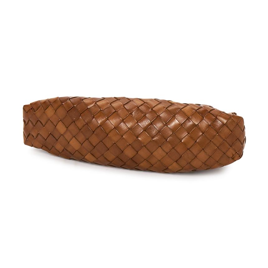 Dragon Diffusion Rosanna Woven Leather Tote Bag for Women 8943 TAN