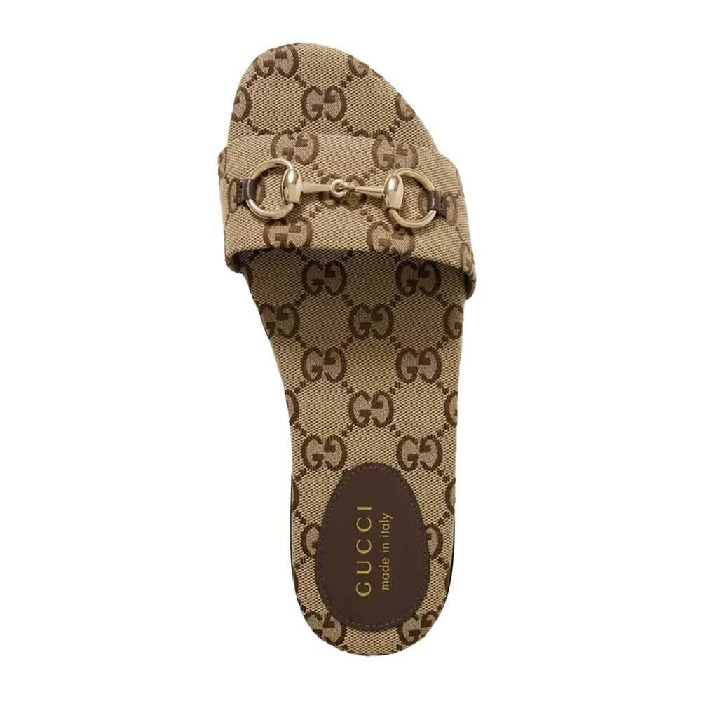GUCCI Horsebit Leather Slide Sandals Women’s Slippers