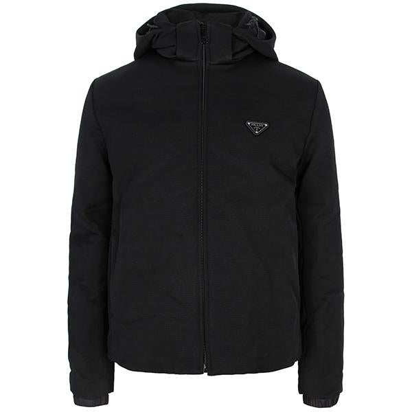 PRADA Triangle Logo Stretch Hooded Zip-Up Jacket SGC608 15OP F0002