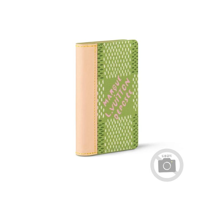Louis Vuitton Tyler Collab Green Golf Coated Organizer Card Holder