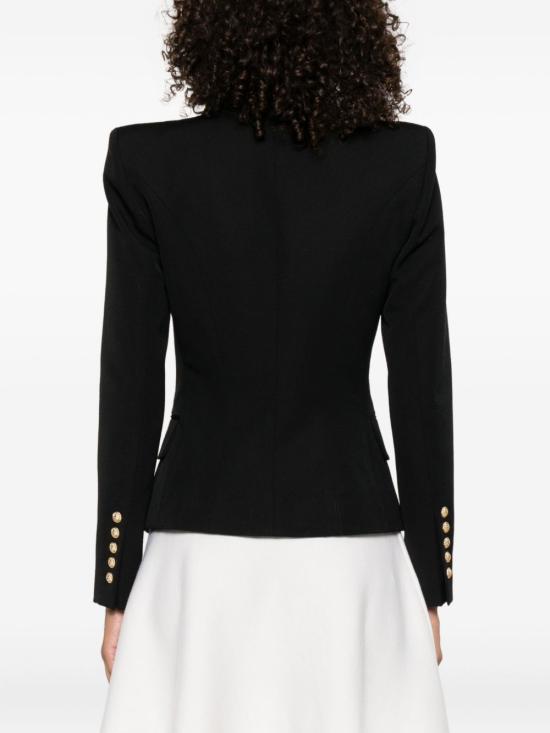 Balmain Black Wool Suit Jacket for Men GF1SI505WC090PA BLACK DOM
