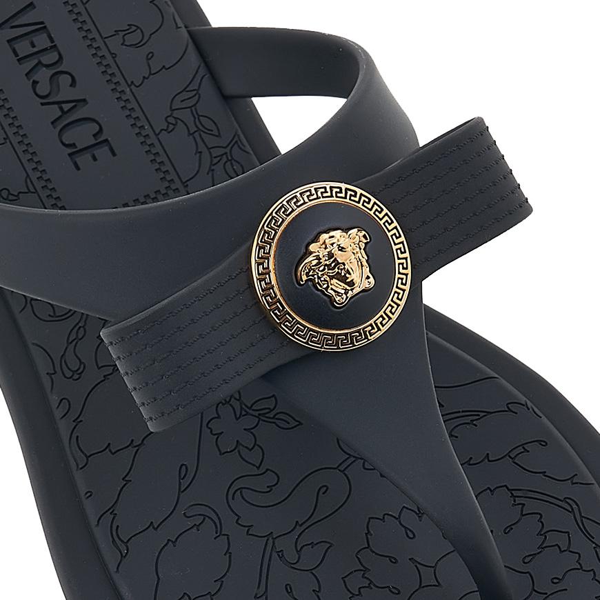 Versace Women’s Gianni Ribbon Slide Sandals 1018789 1A10983 1B00V