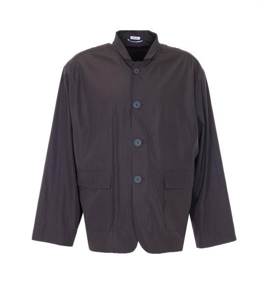 THOM BROWNE Navy Wool Blend Jacket for Men MJU581P F0967 025
