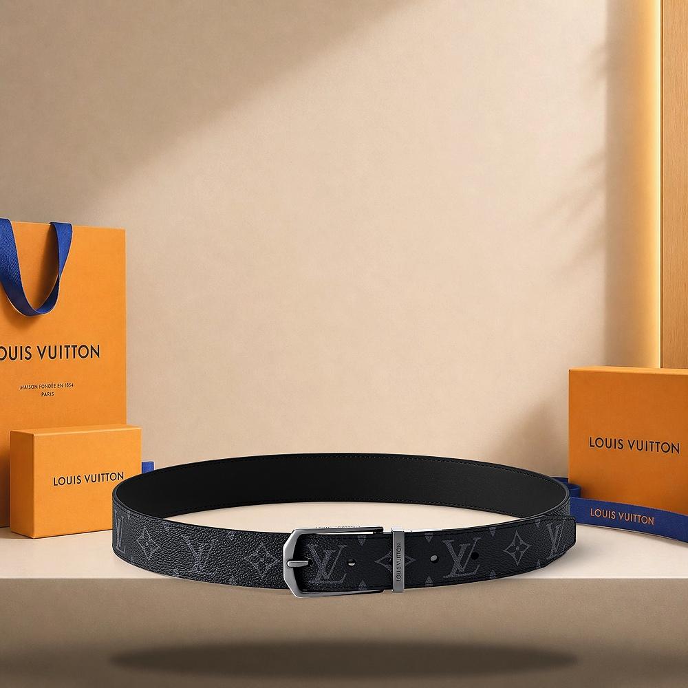 Louis Vuitton Slender 35mm Reversible Belt Black M4112