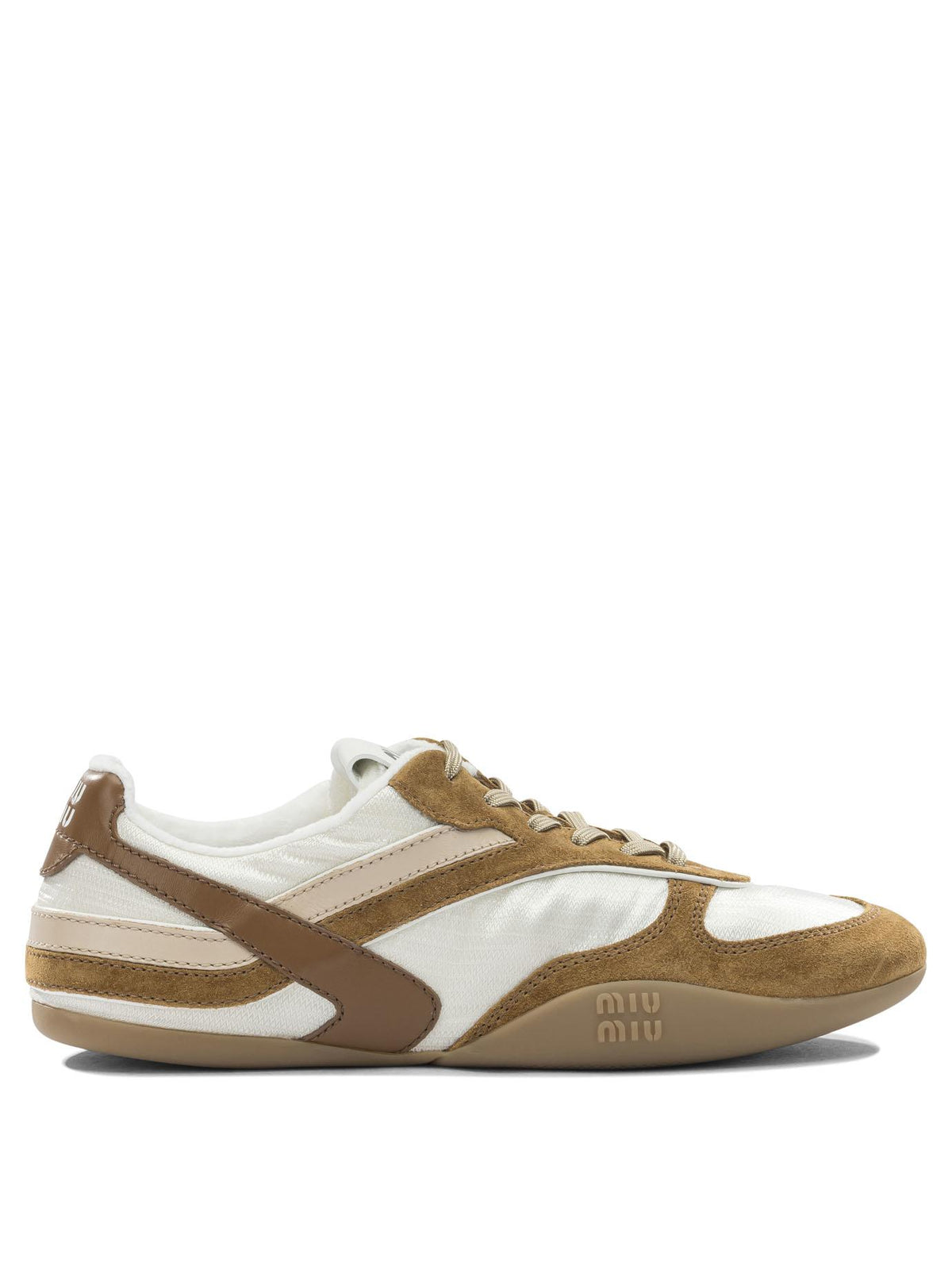 Miu Miu Black Leather Low-Top Sneakers