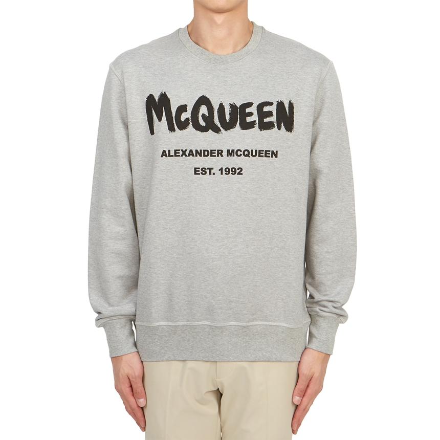 Alexander Mcqueen Men’s Logo Sweatshirt Black Cotton