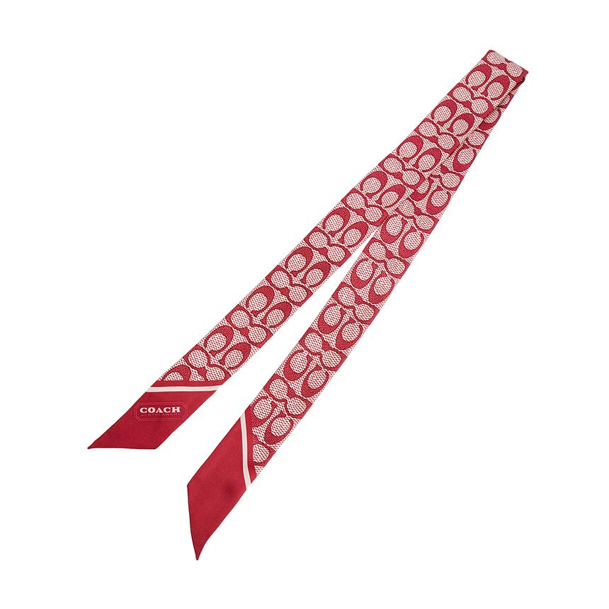 Coach Signature Women’s Silk Skinny Scarf C2783 DN8