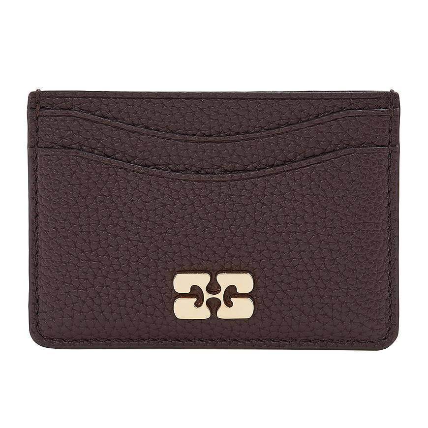 GANNI Women’s Grain Leather Card Holder Wallet A7276 979