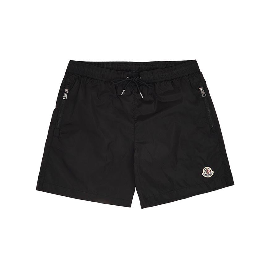 Moncler Logo Patch Swim Shorts Black Men’s Swimwear
